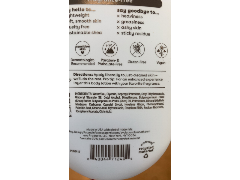 Eos Body Moisture Lotion, Shea Better, 16 fl oz/473 mL