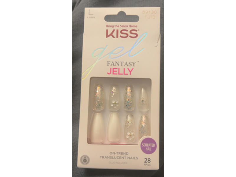 Kiss Gel Fantasy Press On Nails Kit, Sweet Jelly, 28 Count