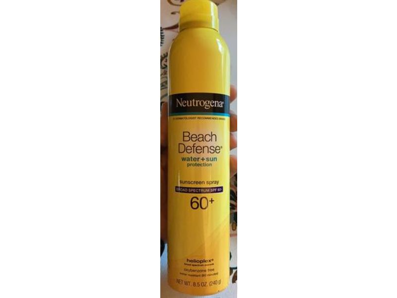 Neutrogena Beach Defense Sunscreen Spray, SPF 60+, 8.5 oz/240 g, Pack Of 2