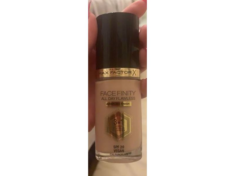 Max Factor Facefinity All Day Flawless 3 In 1 Foundation, SPF 20, C 30 Porcelain, 30 mL
