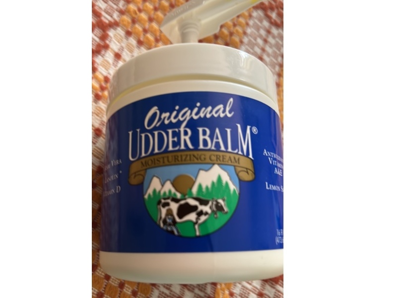 Original Udder Balm Moisturizing Cream, Aloe Vera + Lanolin & Vitamin D, 16 fl oz/473 mL