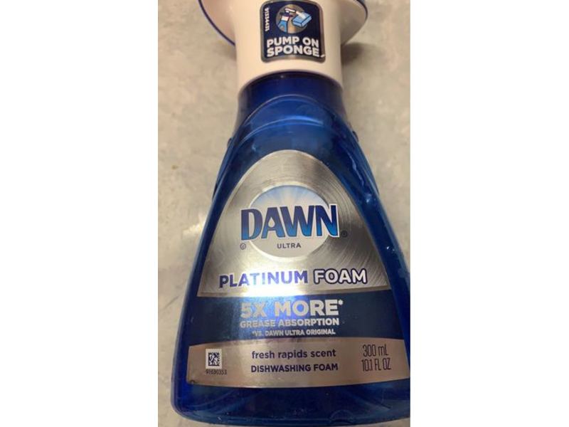 Dawn Ultra Dishwashing Foam, Platinum,, 10.1 fl oz/300 mL