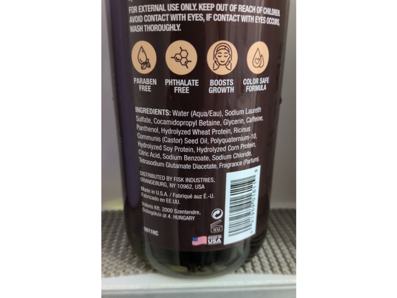 Hair Chemist Faster Growth Shampoo, Caffeine & Castor,33.8 fl oz/1 L