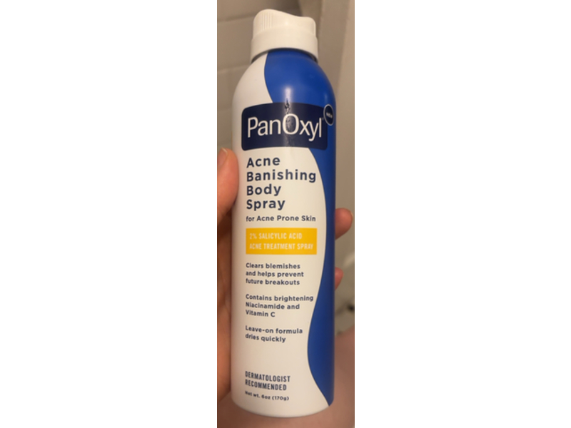 PanOxyl Acne Banishing Body Spray, 2% Salicylic Acid, 6 oz/170 g