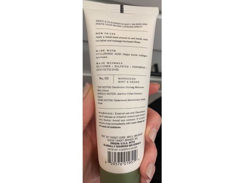 Goodfellow & Co No.03 Beard Wash, Moroccan Mint & Cedar, 4 fl oz/118 mL