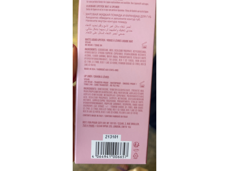 Kylie Jenner Matte Liquid Lipstick & Lip Liner, 808 Kylie, 0.10 fl oz/3.00 mL