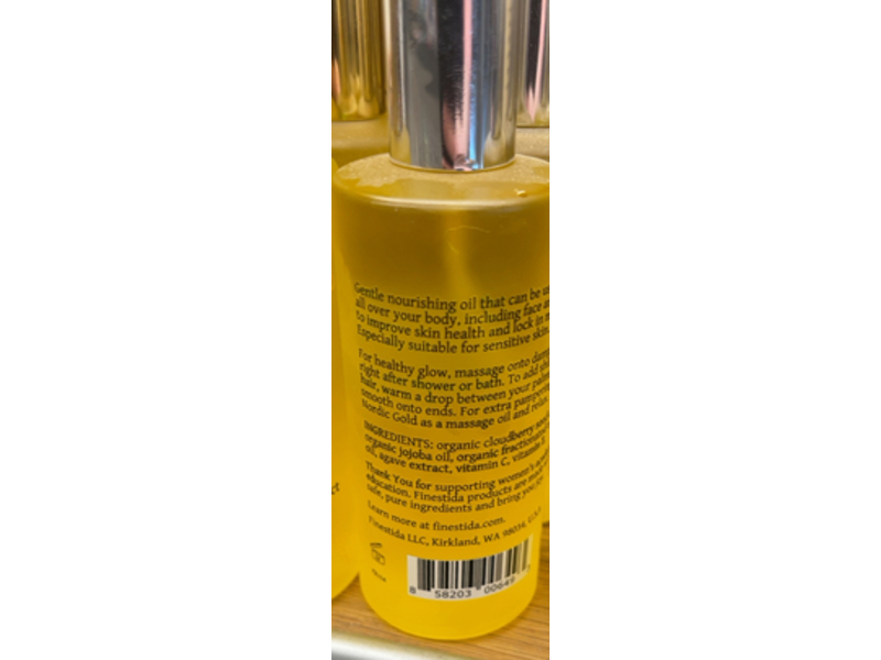 Finsetida Nordic Gold Body Oil, Cloudberry, Agave Extract, 4 fl oz