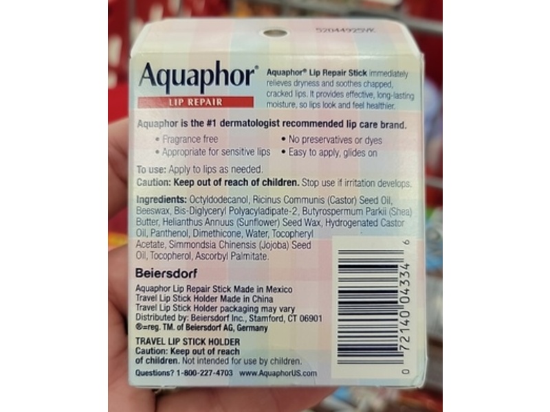 Aquaphor Lip Repair Stick + Holder Set