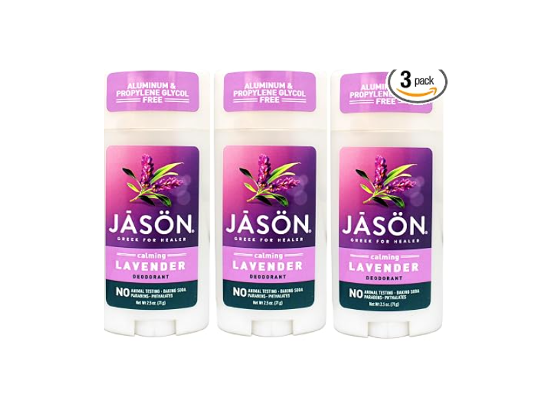 Jason Aluminum Free Deodorant Stick, Calming Lavender, 2.1 fl oz/71 mL, Pack Of 3