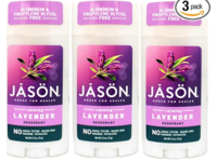 Jason Aluminum Free Deodorant Stick, Calming Lavender, 2.1 fl oz/71 mL, Pack Of 3 - thumbnail 1