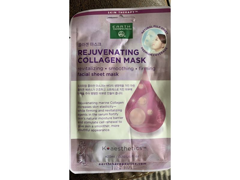Earth Therapeutics Rejuvenating Collagen Mask, 0.70 fl oz/20 ml