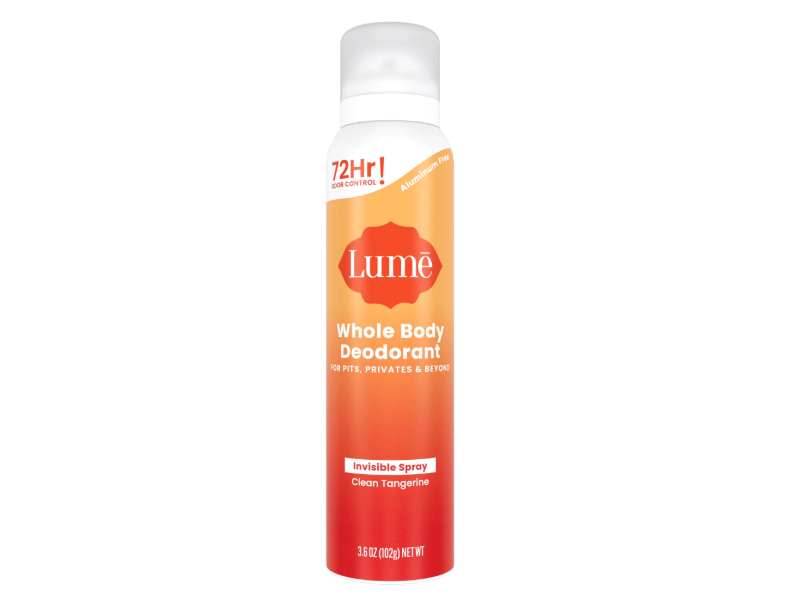 Lume Whole Body Deodorant Invisible Spray, Clean Tangerine, 3.6 oz/102 g