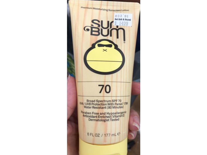 Sun Bum Premium Moisturizing Sunscreen Lotion, SPF 70, 6 fl oz / 177 mL