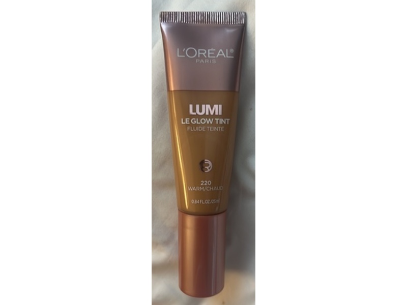 L'oreal Paris Lumi Le Glow Skin Tint Foundation, 220 Medium Warm, 0.84 fl oz/25 mL