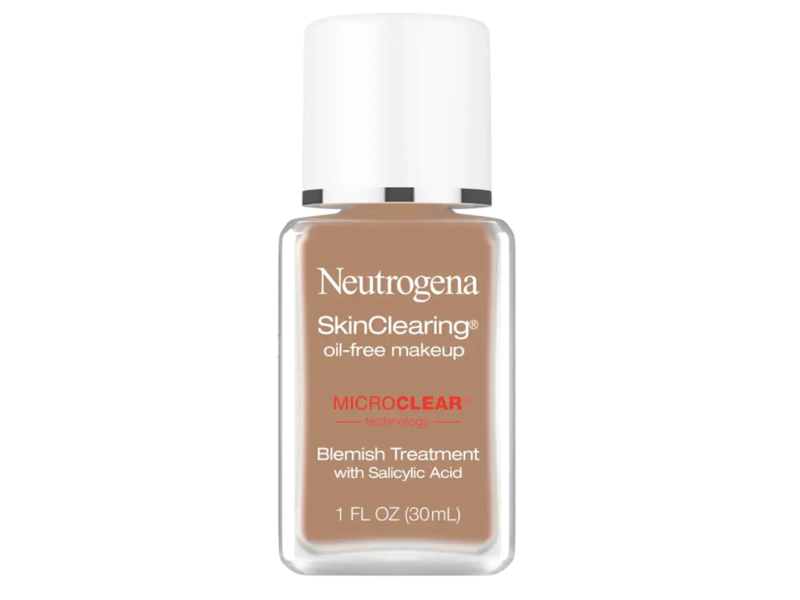 Neutrogena SkinClearing Oil-Free Makeup Foundation, Cocoa 115, 1 fl oz/30 mL