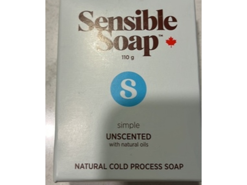Sensible Co. Natural Cold Pressed Soap, Unscented, 110 g