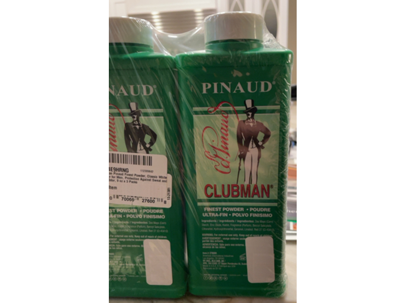 Pinaud Clubman Finest Powder, Classic White, 9 oz/255 g, Pack Of 3