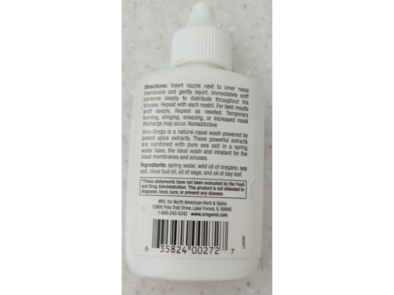 North American Herb & Spice Sinuorega, 2 fl oz/60 mL