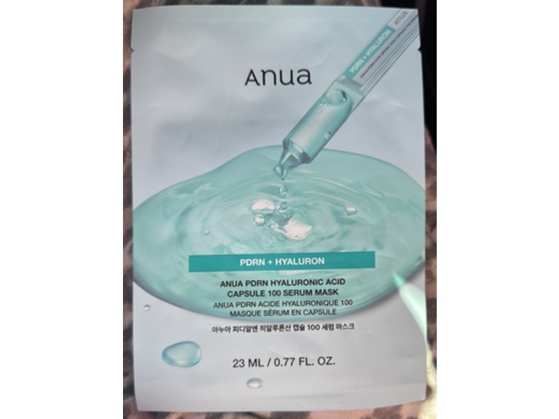 Anua PDRN Hyaluronic Acid Capsule Serum Mask, 0.77 fl oz/23 mL