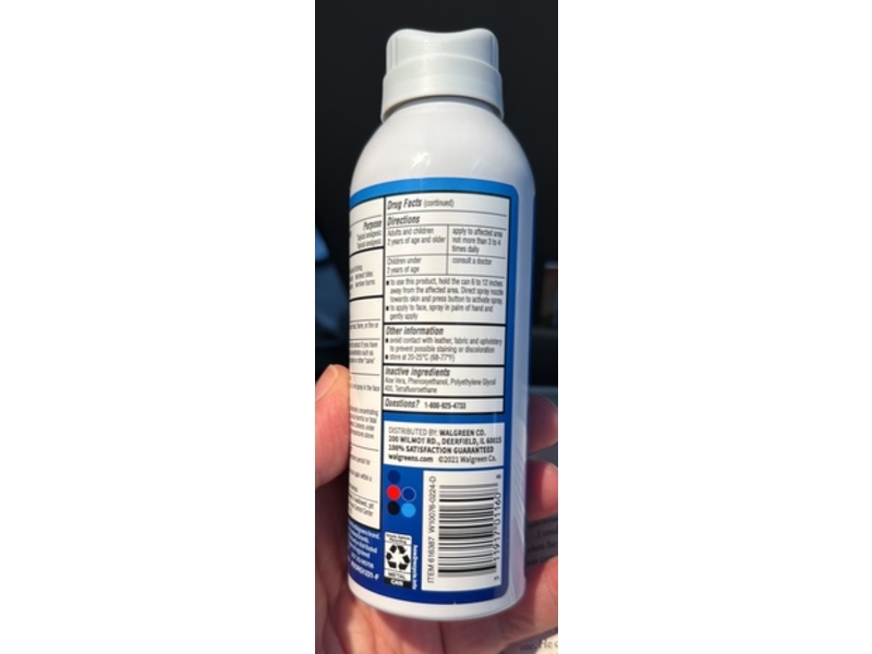 Walgreens Pain, Burn & Itch Spray, 2.75 oz/78 g