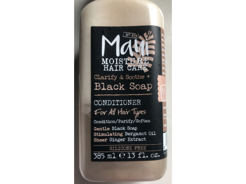 Maui Moisture Hair Care Conditioner, Clarify & Soothe + Black Soap, 13 fl oz/385 mL