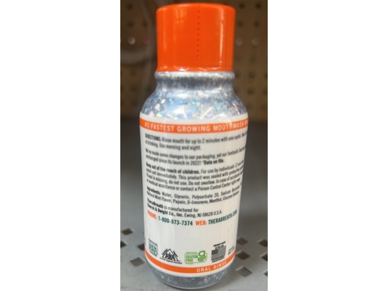 Thera Breath Dentist Formulated Whitening Fresh Breath Oral Rinse, Dazzling Mint, 3 fl oz/88.7 mL