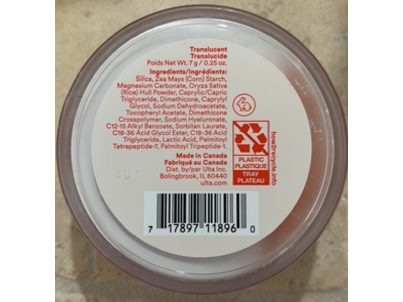 Ulta Beauty Setting Powder, Translucent, 0.25 oz/7 g