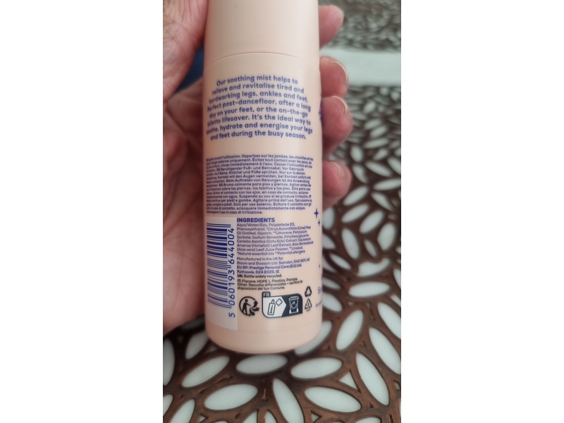 Bloom Blossom Keep Dancing Soothing Foot & Leg Mist, 100 mL
