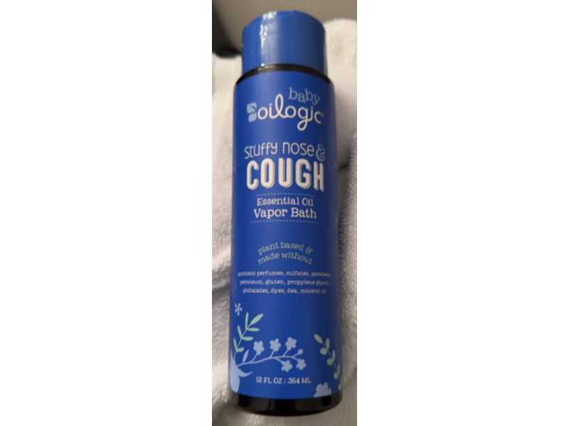Oilogic Stuffy Nose & Cough Essential Oil Vapor Bath, 12 fl oz/354 mL