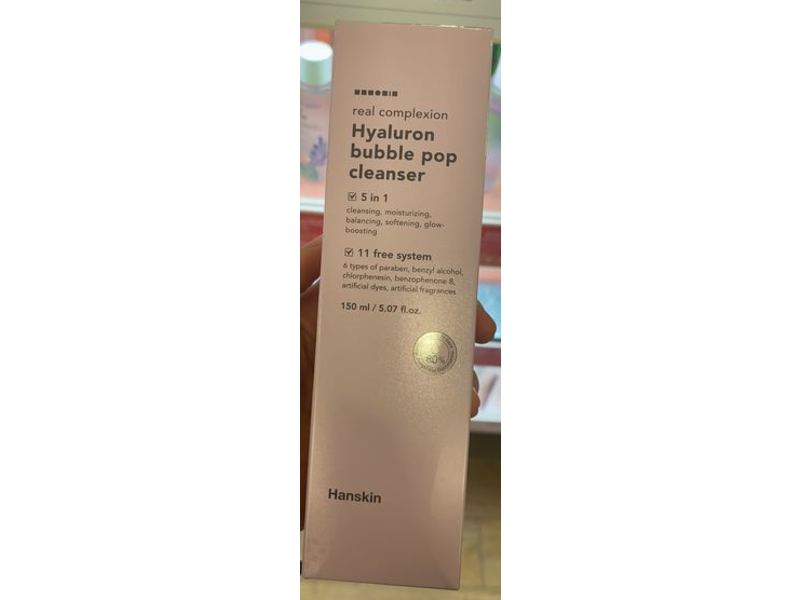 Hanskin Real Complexion Hyaluron Bubble Pop Cleanser, 5.07 fl oz/150 mL