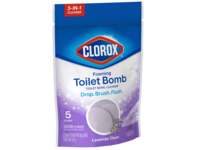Clorox Foaming Toilet Bomb Toilet Bowl Cleaner, Lavender Clean, 30 g , 5 Count - thumbnail 1
