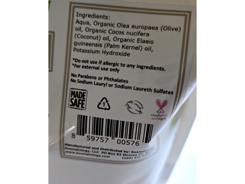 Kosmatology Froaming Hand Soap, Free & Clear, 34 oz