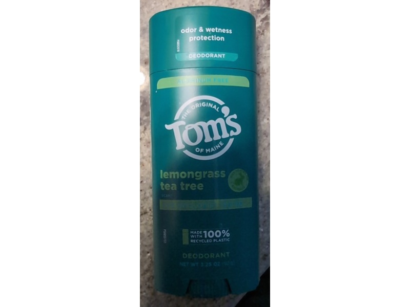 Tom’s of Maine Deodorant, Lemongrass Tea Tree Scent, 3.25 oz