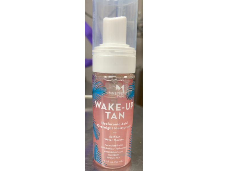 Mystic Tan Wake-Up Tan Overnight Moisturizer Self-Tan Water Mousse, Hyaluronic Acid, 1.7 fl oz/50 mL