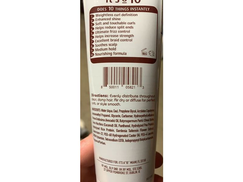 It's a 10 Coily Miracle Gelled Oil, 5 fl oz/148 mL