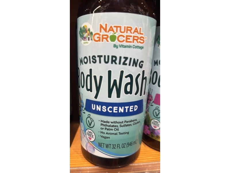 Natural Grocers Moisturizing Body Wash, Unscented, 32 fl oz/946 mL