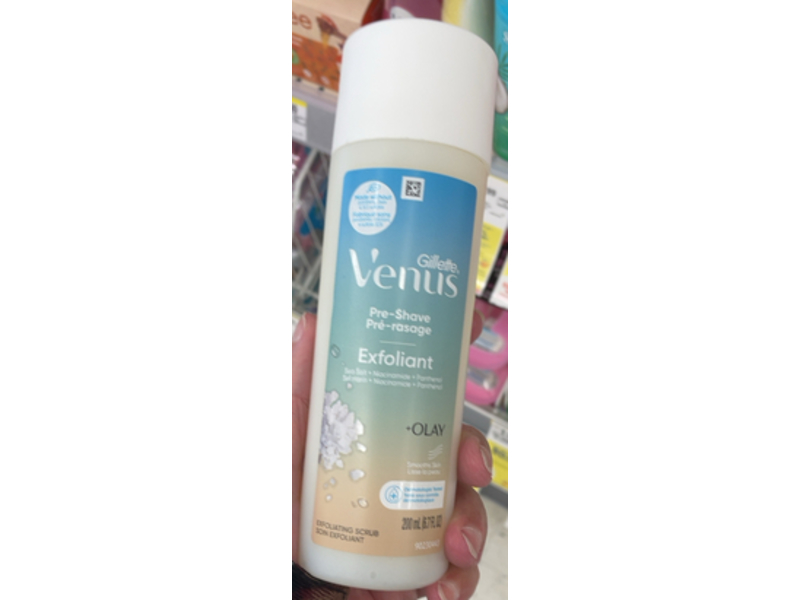 Gillette Venus Pre Shave Exfoliant Scrub, +Olay, 6.7 fl oz/200 mL