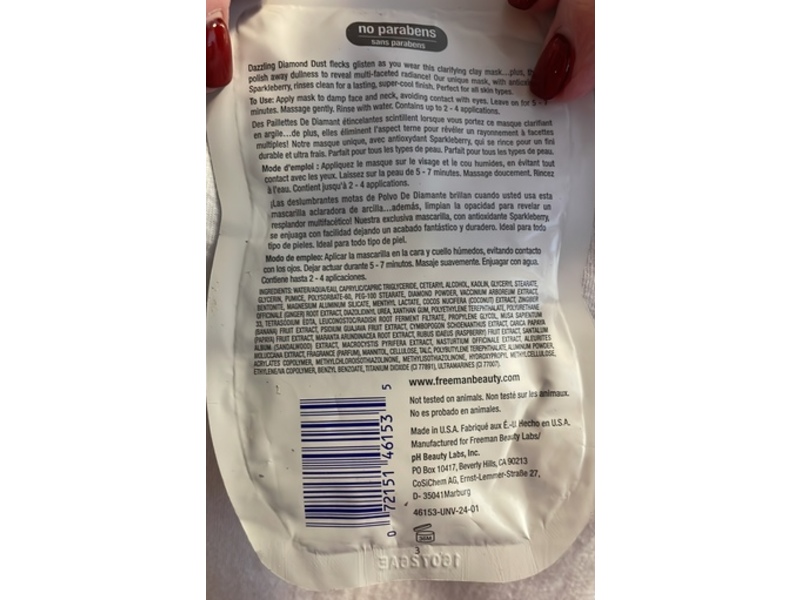 Freeman Feeling Beautiful Dimaone Mineral Rinse Mask, 0.5 fl oz/15 mL