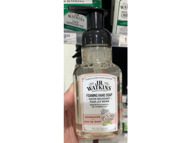J.R. Watkins Foaming Hand Soap, Rose Water, 9 fl oz/266 mL