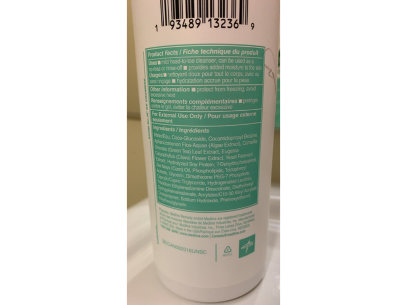 Medline Remedy Phytoplex Hydrating Shampoo &Bodywash, 16 fl oz/472 mL