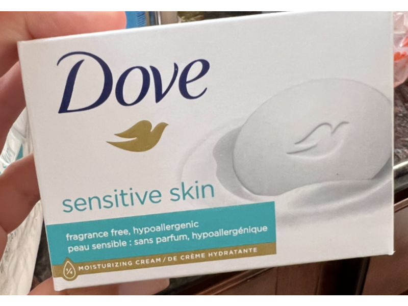 Dove Sensitive Skin Beauty Bar, 3.75 oz/106 g, 8 count