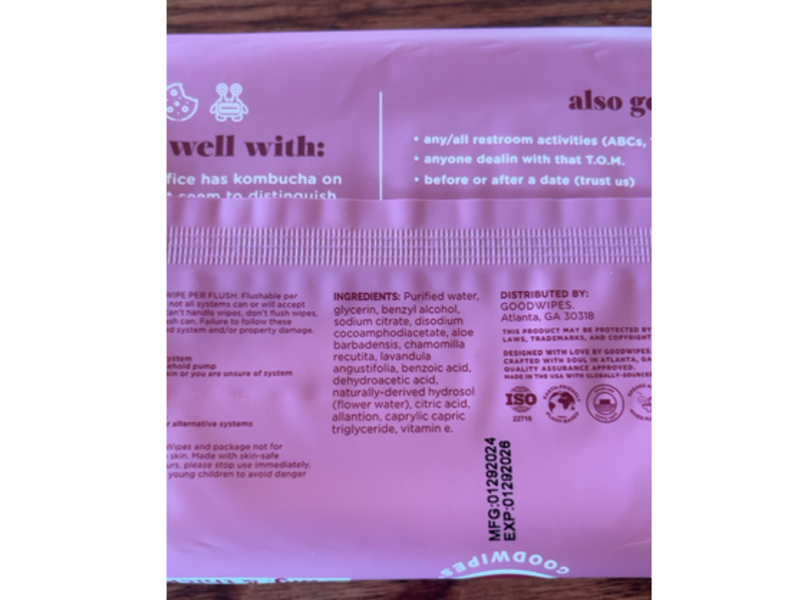 Goodwipes Flushable Wipes, Rosewater, XL, 50 Count, Pack Of 6