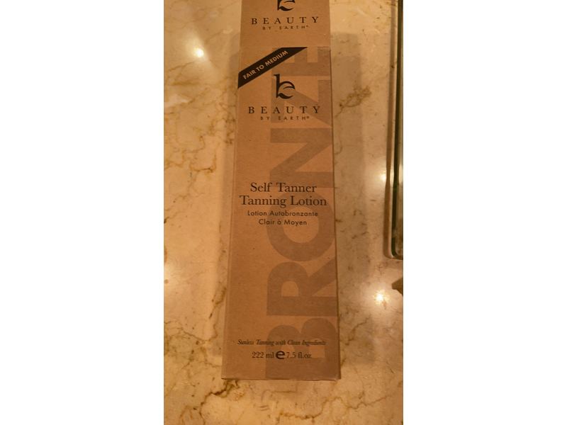 Beauty by Earth Self Tanner Tanning Lotion, Fair To Medium, 7.5 fl oz/222 mL