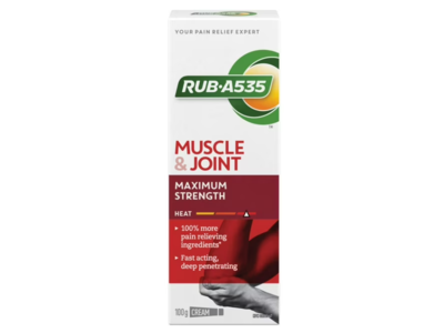 Rub A535 Muscle & Joint Pain Relieving Cream, Maximum Strength Heat, 100 g