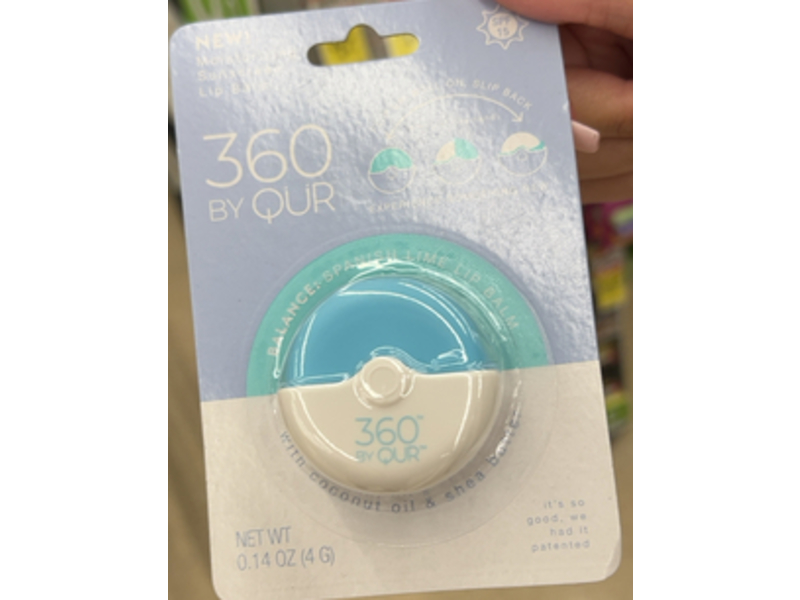 360 By Qur Lip Balm, Balance, SPF 15, 0.14 oz/4 g