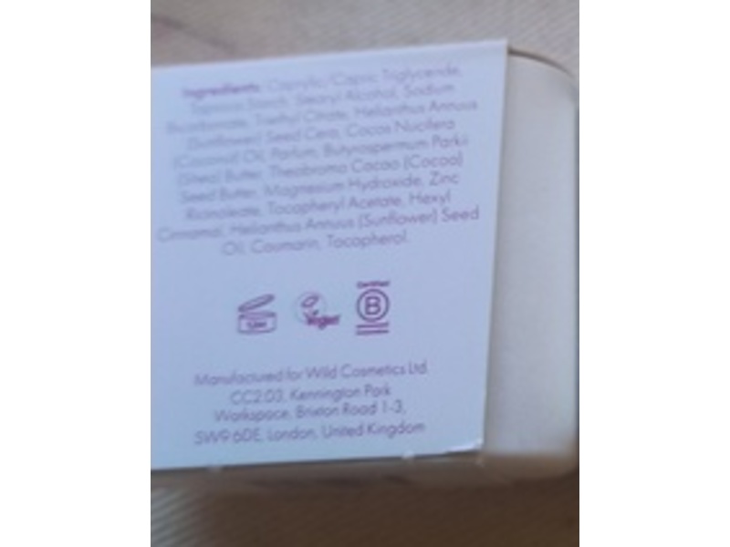Wild Cosmetics Deodorant Refill, Coconut & Vanilla, 1.4 oz/0.40 g