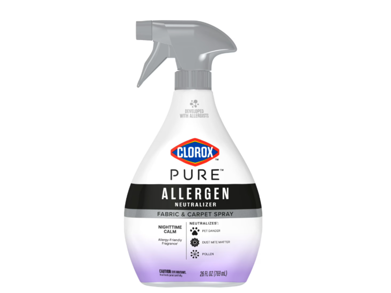 Clorox Pure Allergen Neutralizer Fabric & Carpet Spray, Nighttime Calm, 26 fl oz/769 mL