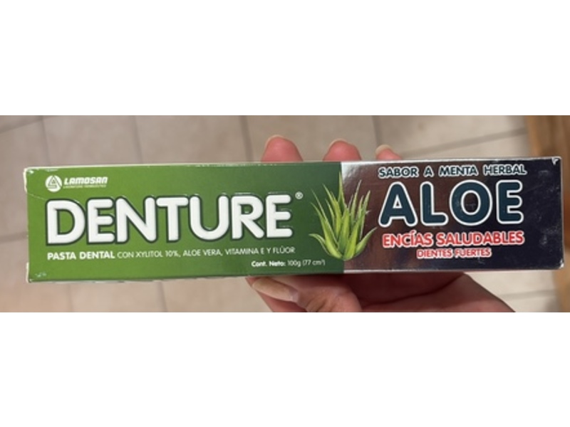 Lamosan Denture Toothpaste, Aloe, 100 g