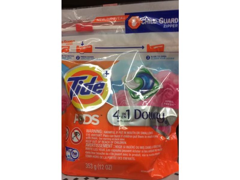 Tide Plus Pods 4 In 1 Downy, April Fresh, 12 oz/353 g, 12 Count