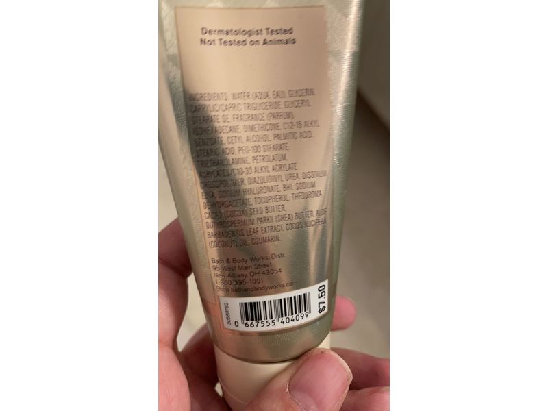 Bath & Body Works Snowflakes & Cashmere Body Cream, Hyaluronic Acid, 2.5 oz/70 g